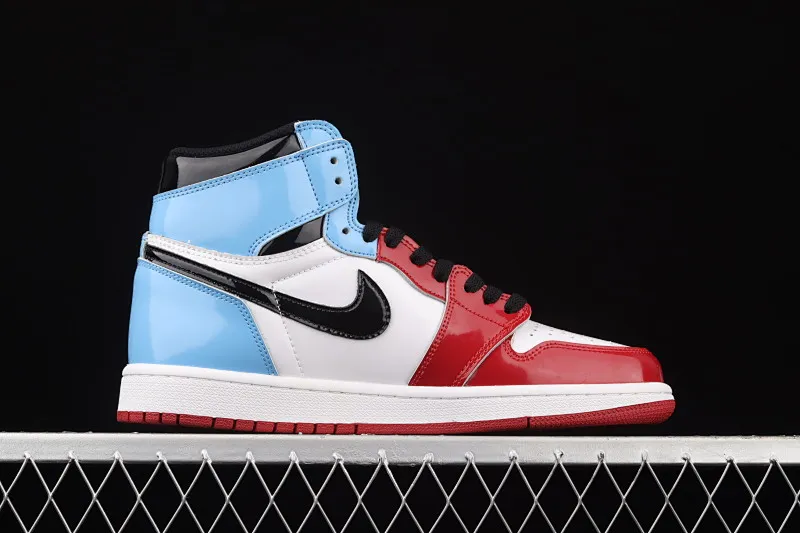 All categories Air Jordan Jordan series basketball shoes Air Jordan 1 High Air Jordan 1 "Fearless" AJ1 Joe 1 high top red and blue patent leather CK5666-100